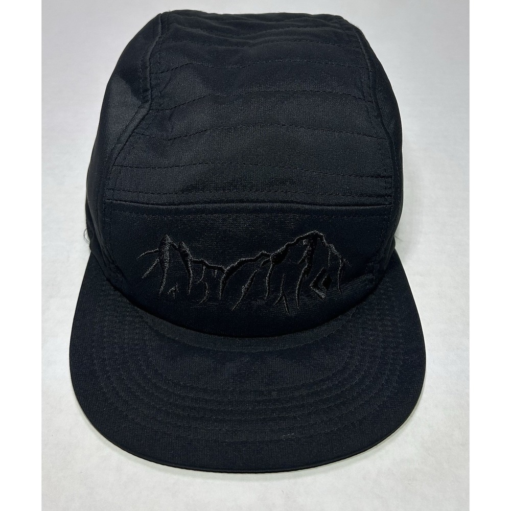 Black Diamond 5 Panel Hat OS Black Adjustable Camper Cap Mens Climbing EUC